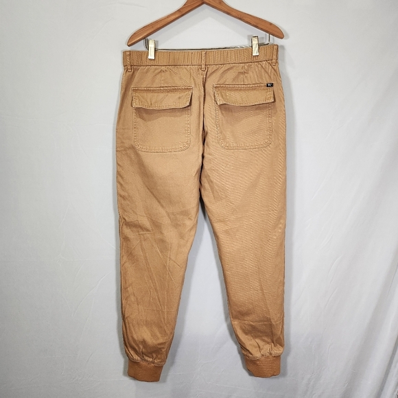 2 Fo 20 Tan Cargo Joggers with Drawstring Waist and Elastic Cuffs - Picture 3 of 9